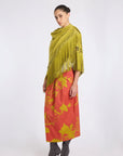 OLIVE FRINGED SHAWL