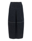 NAVY DENIM CONIC SKIRT