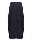NAVY DENIM CONIC SKIRT