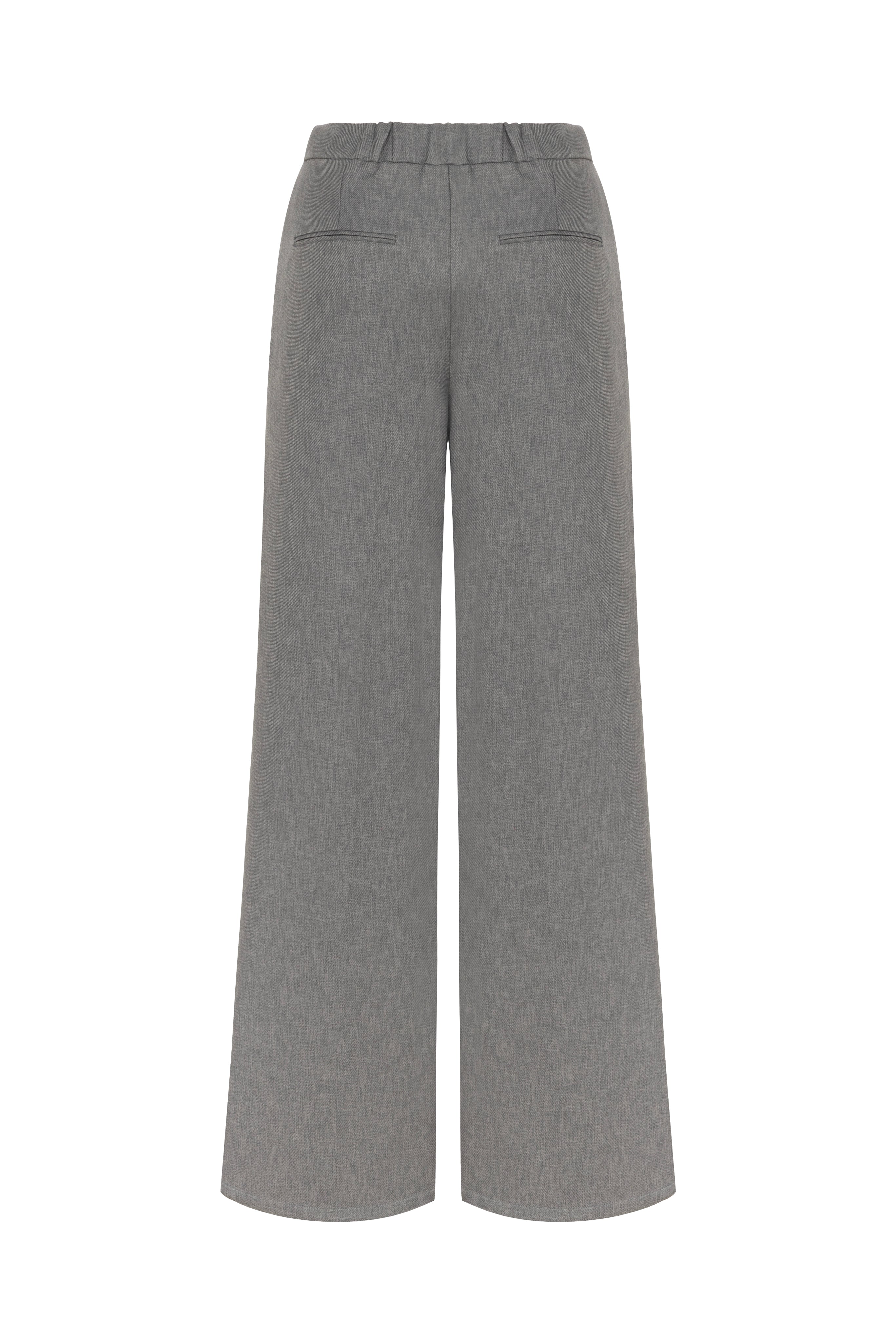 WIDE LEG GREY PANTS