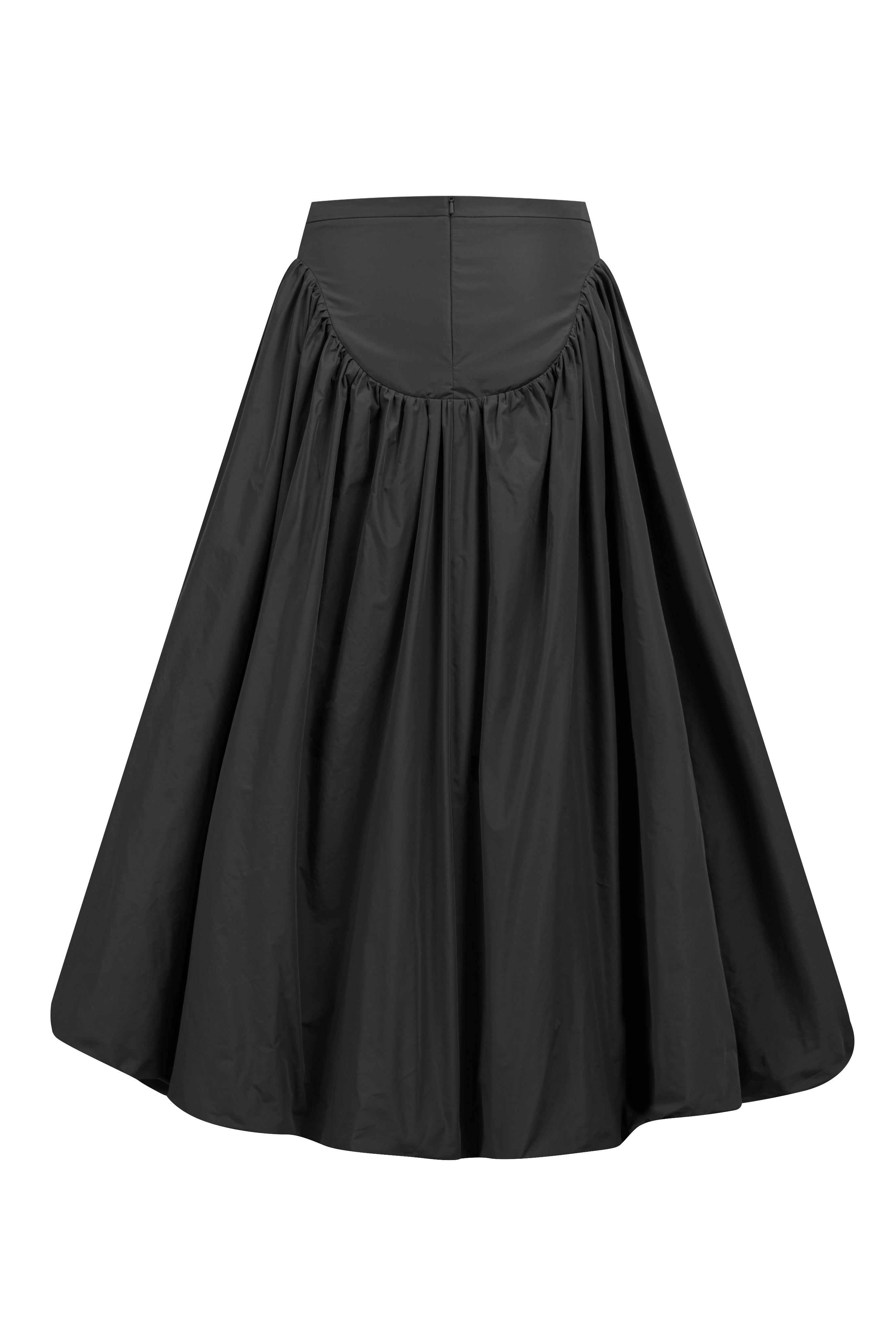 BLACK TAFFETA BALLOON SKIRT – MEHTAP ELAIDI