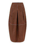 CONIC BROWN SKIRT