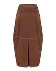 CONIC BROWN SKIRT