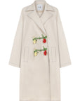 TRENCH COAT WITH FLORAL EMBROIDERED BUTTONS