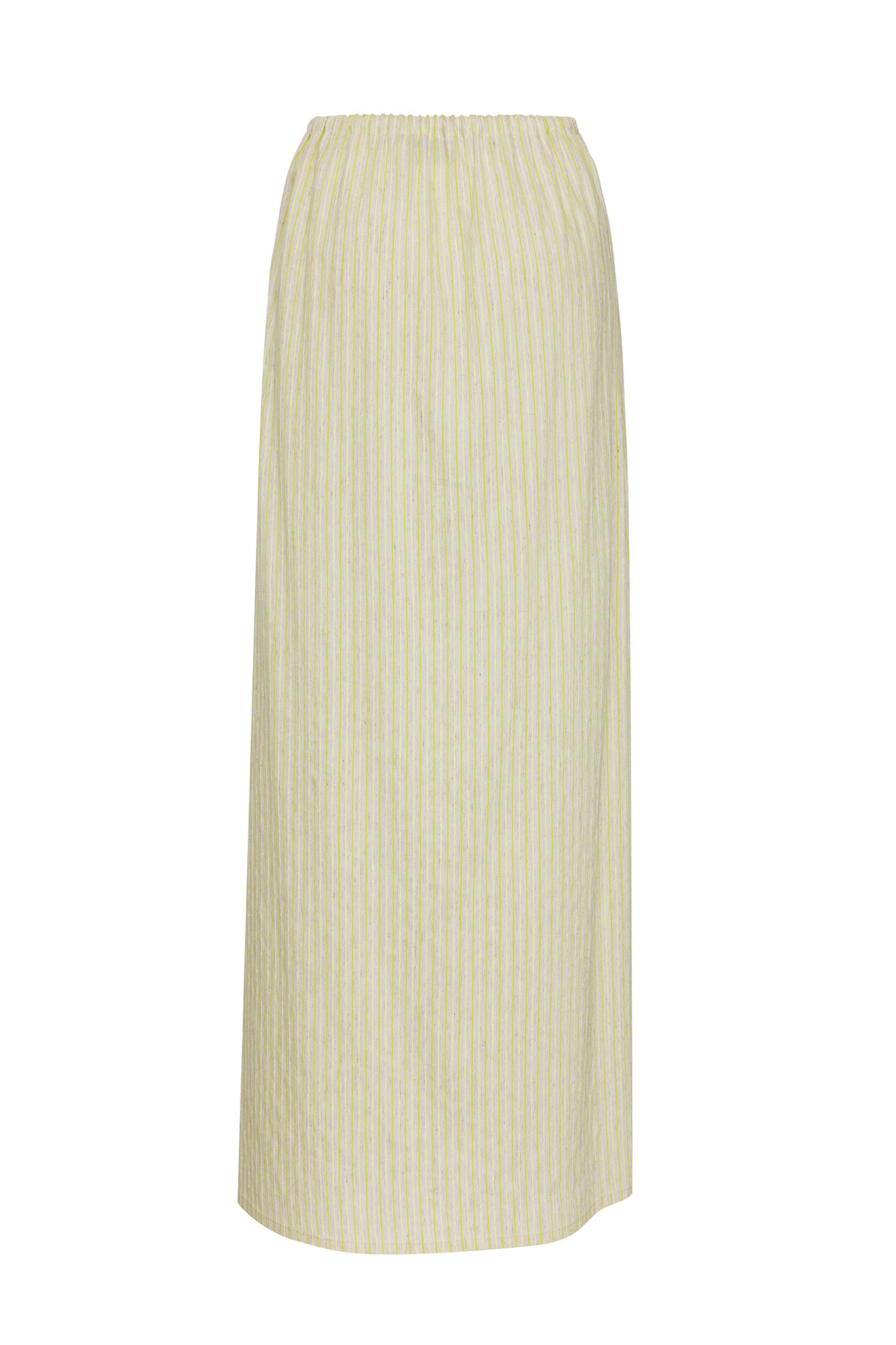 LIME STRIPED SKIRT WITH NAZAR BEADS