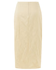 SCARF DETAILED BUTTER YELLOW SKIRT