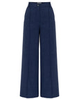 WIDE LEG INDIGO PANTS