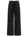 WIDE LEG BELTLESS SATIN PANTS
