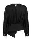 INKA BLACK ASYMMETRIC BLOUSE