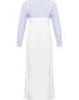 LAYERED MIDI SHIRTDRESS WITH BUTTON UP FASTENINGS