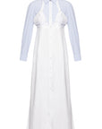 LAYERED MIDI SHIRTDRESS WITH BUTTON UP FASTENINGS