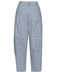 BLUE STRIPED ORIGAMI PANTS