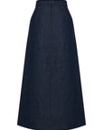 Rose Embroidered Denim Skirt