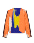 Quilted Denim Jacket with Piping