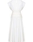 Cotton Dress with Denim Corset Detail