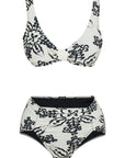 Knotted Bralette Bikini Stone Print