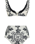 Knotted Bralette Bikini Stone Print