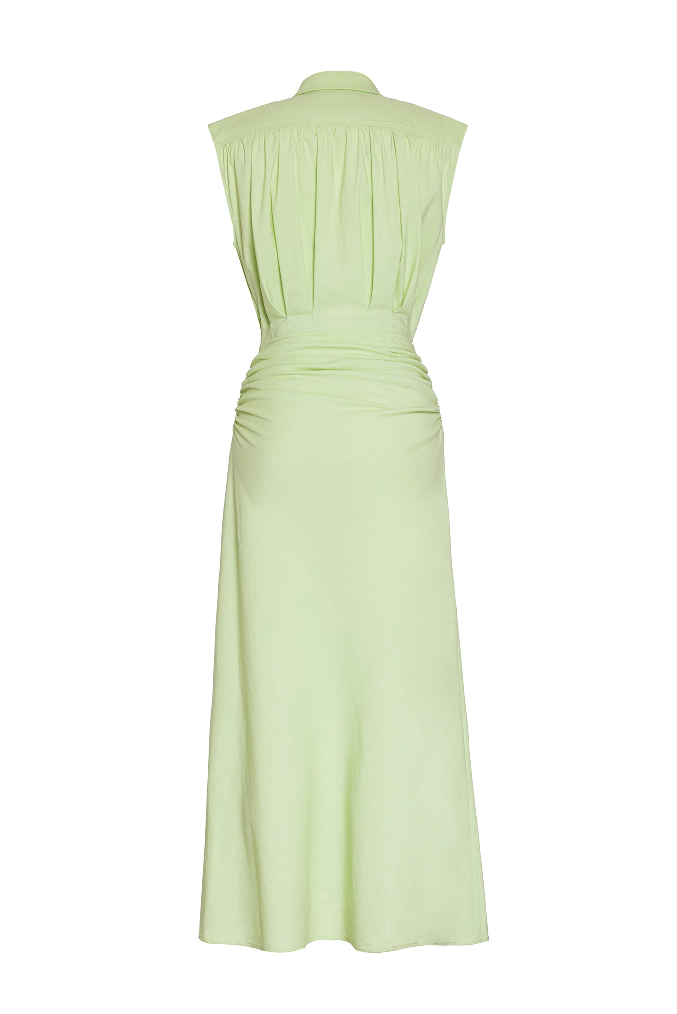 LIME SHIRTDRESS WITH DRAPING