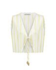 YELLOW STRIPED VAMOS BLOUSE