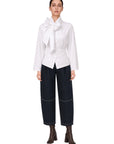 DILARA WHITE SHIRT WITH BATWING SLEEVES