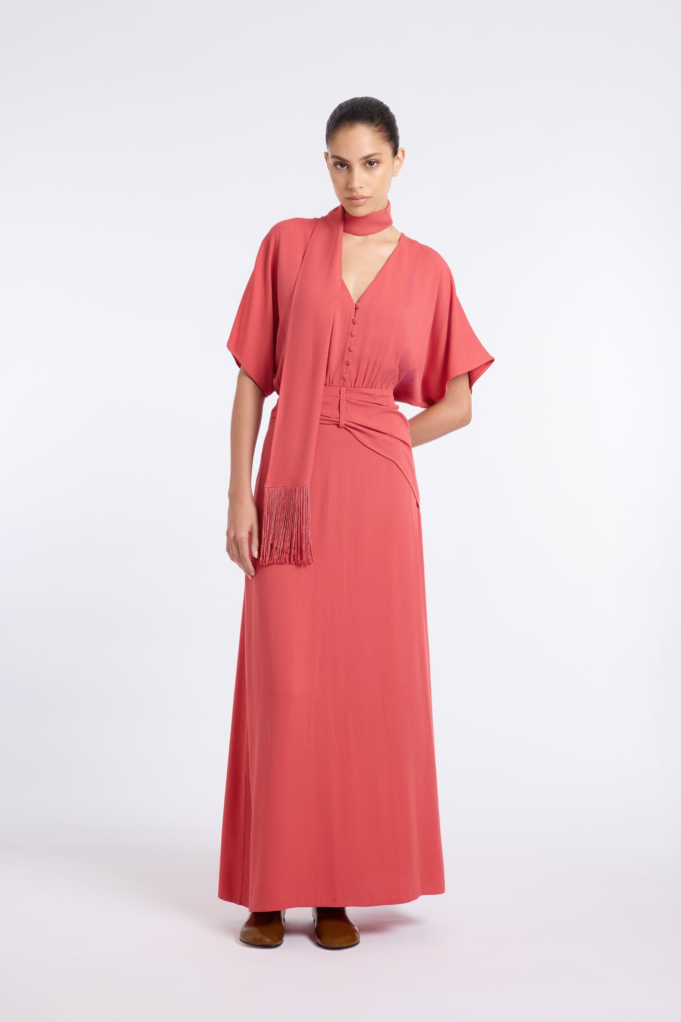 DRESS WITH SCARF DETAIL