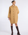 TRENCH COAT WITH FLOWER EMBROIDERY