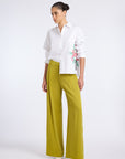 EMBROIDERY DETAILED CLASSIC WHITE SAKURA SHIRT