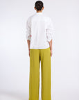 EMBROIDERY DETAILED CLASSIC WHITE SAKURA SHIRT