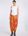 WHITE ZAMBAK BLOUSE WITH PLEATED WAIST