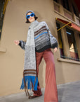 Mohair Striped Wool Sweater