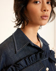 Ruffled Denim Jacket