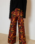 Rose Printed Brocade Pants