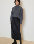 Batwing Knit with Draped Neck Detail