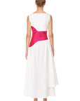 Cotton Dress with Shantung Corset