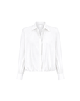 ORTANCA GATHERED WHITE SHIRT
