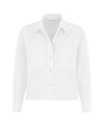 PAPATYA WHITE SHIRT WITH PLEATED POCKET DETAIL