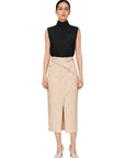 BLACK LALE BLOUSE WITH DRAPED NECKLINE