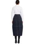 NAVY DENIM CONIC SKIRT