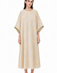 SARI İŞLEMELİ KAFTAN