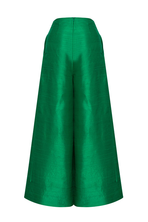 Pleated Shantung Pants