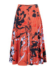 FLORAL SKIRT WITH PLEATS