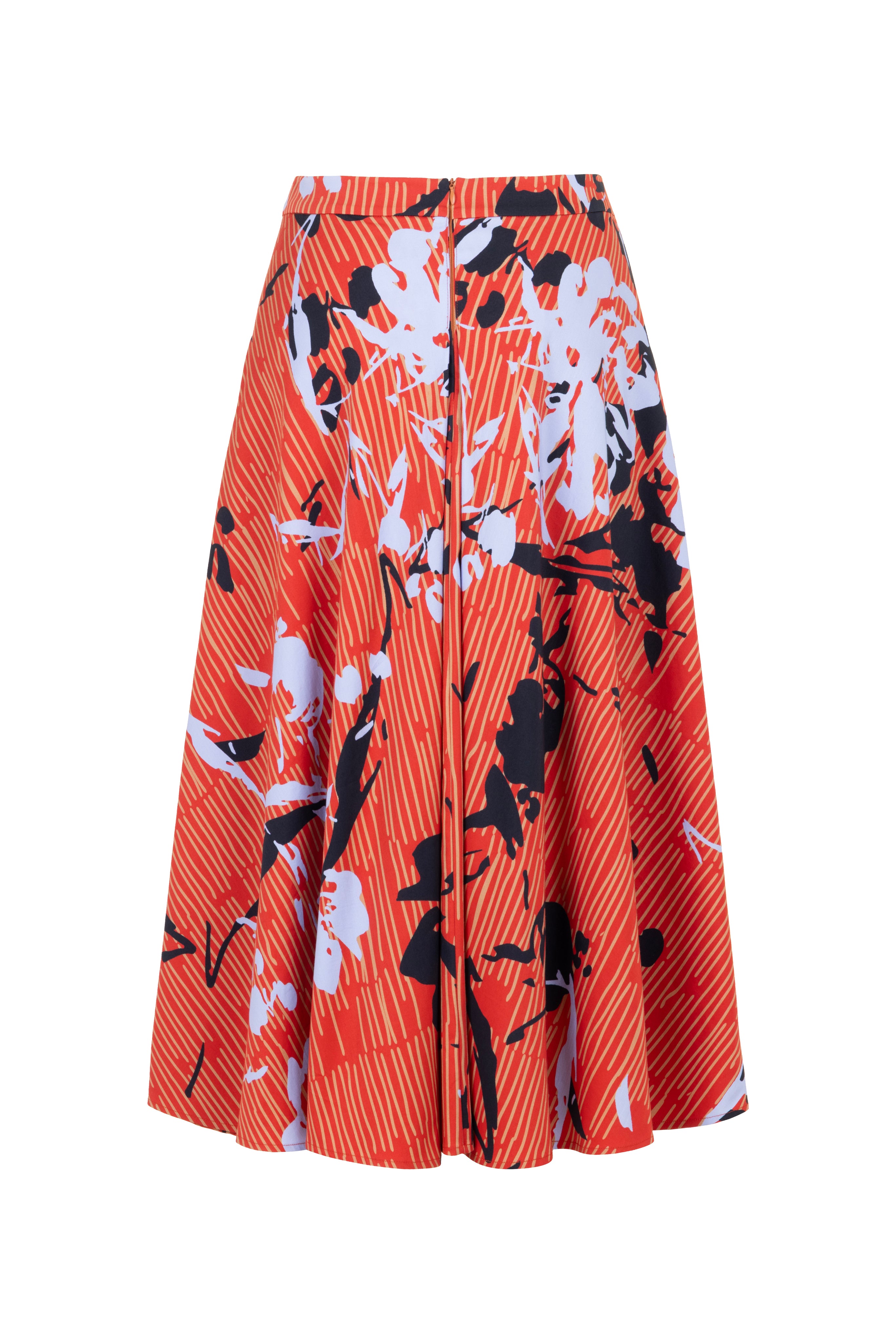 FLORAL SKIRT WITH PLEATS
