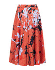 FLORAL SKIRT WITH PLEATS