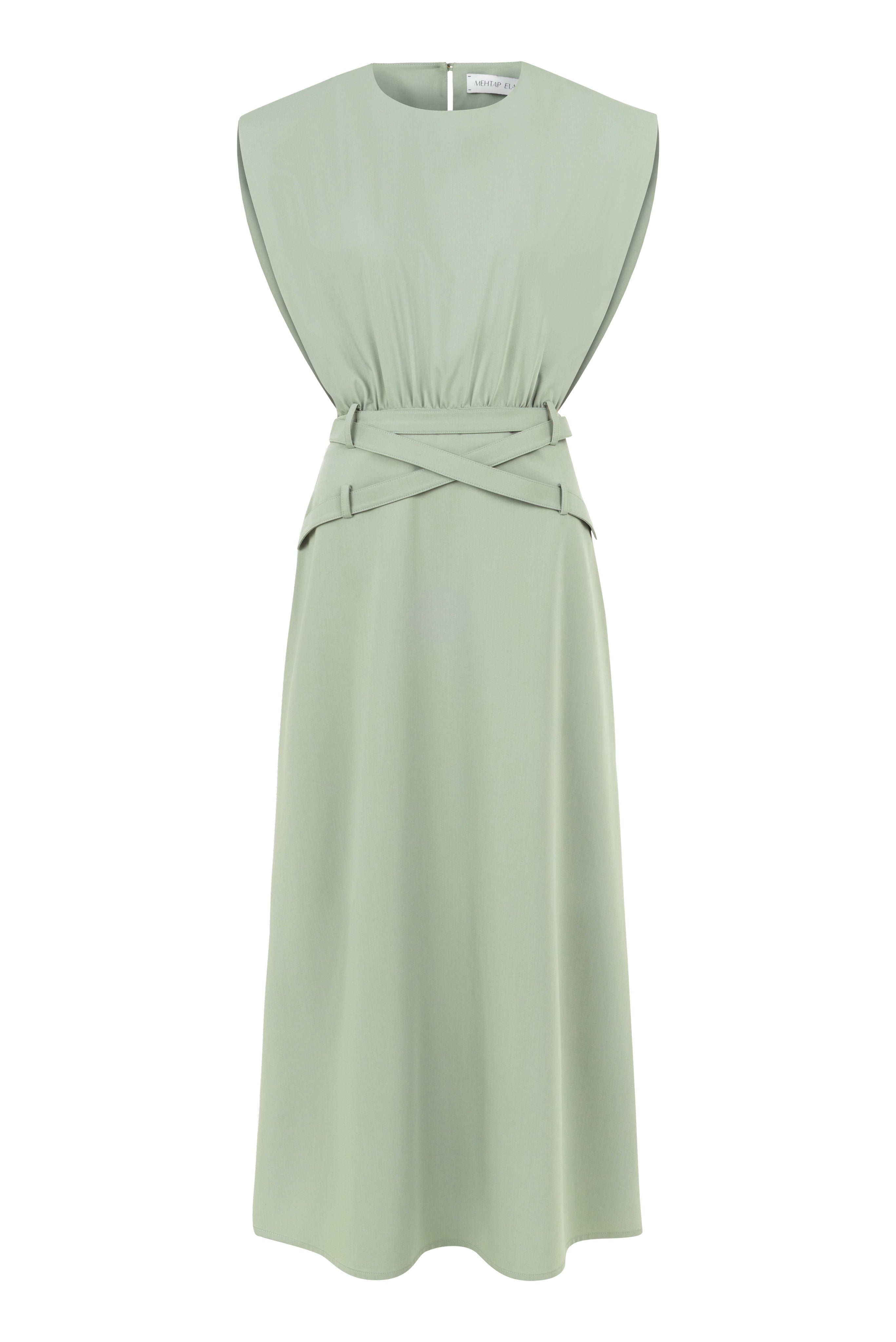 MINT GREEN DRESS WITH BELT DETAIL