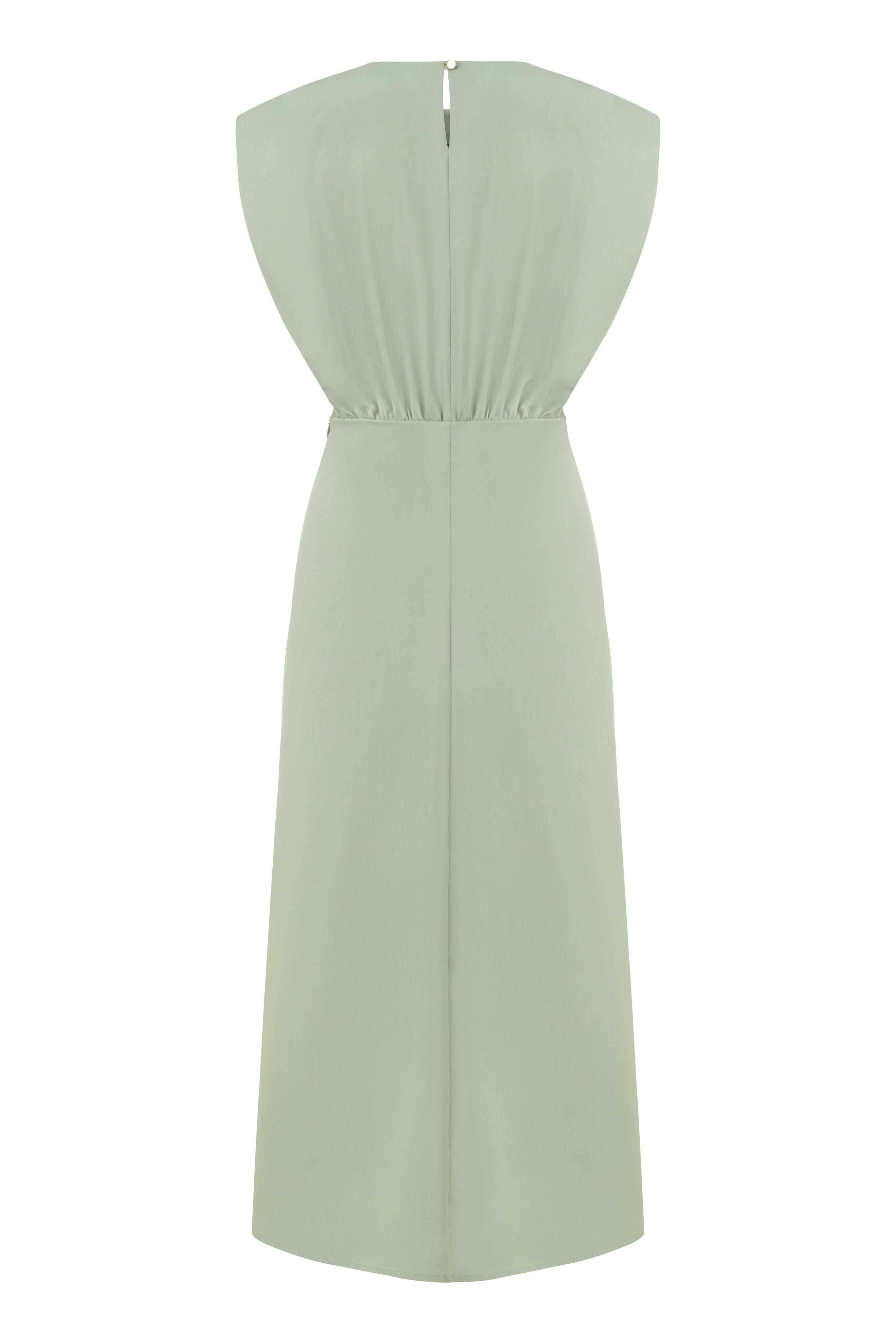 MINT GREEN DRESS WITH BELTS MEHTAP ELAIDI MINT GREEN DRESS WITH BELTS MEHTAP ELAIDI