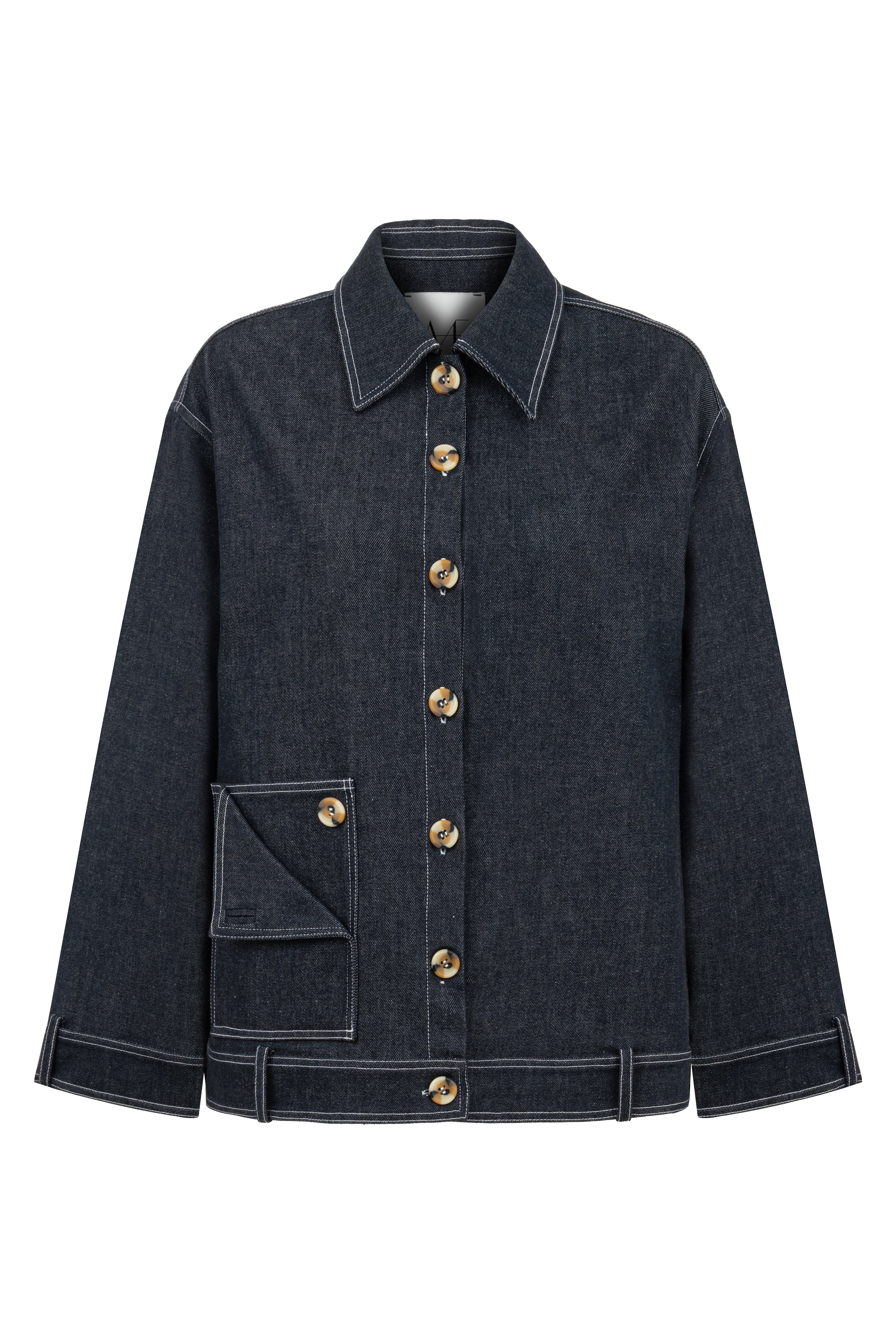 DENIM JACKET WITH FLORAL EMBROIDERY