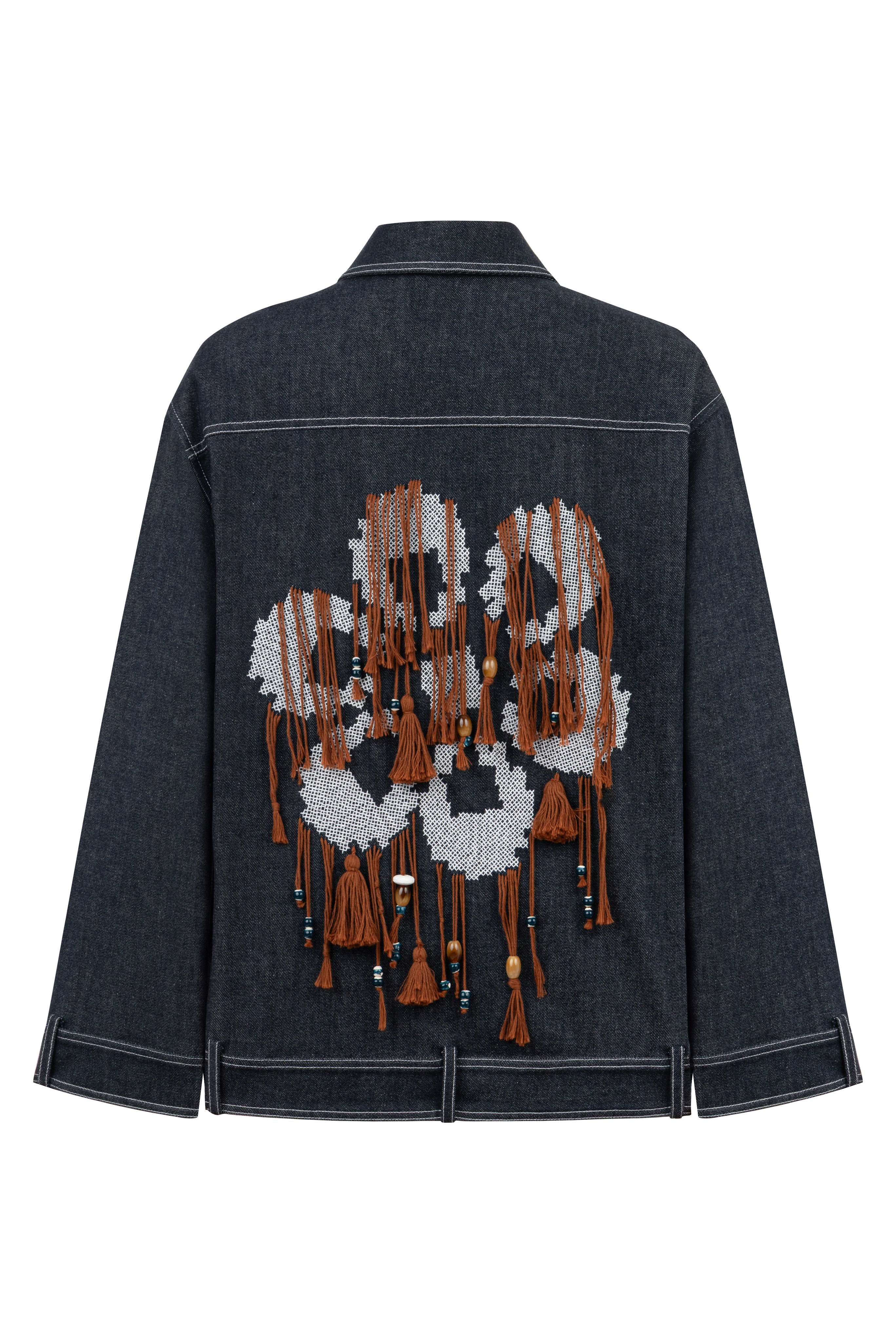 DENIM JACKET WITH FLORAL EMBROIDERY