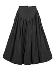 BLACK TAFFETTA BALLOON SKIRT
