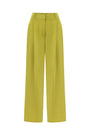 CLASSIC OLIVE PLEATED PANTS