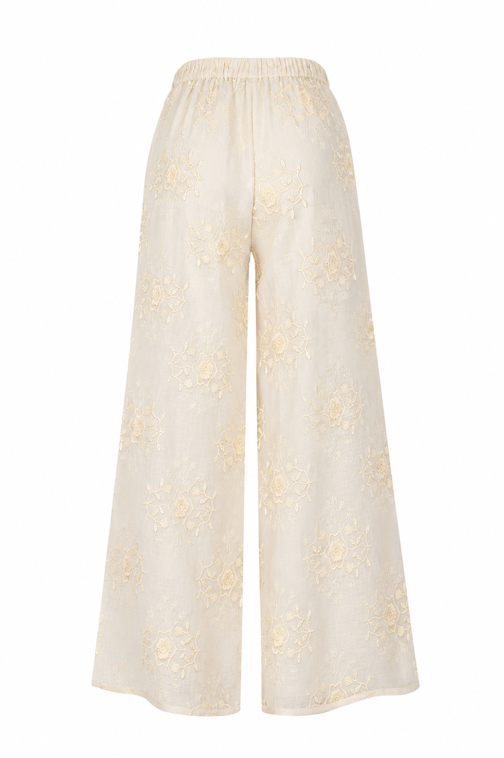 YELLOW EMBROIDERED PANTS